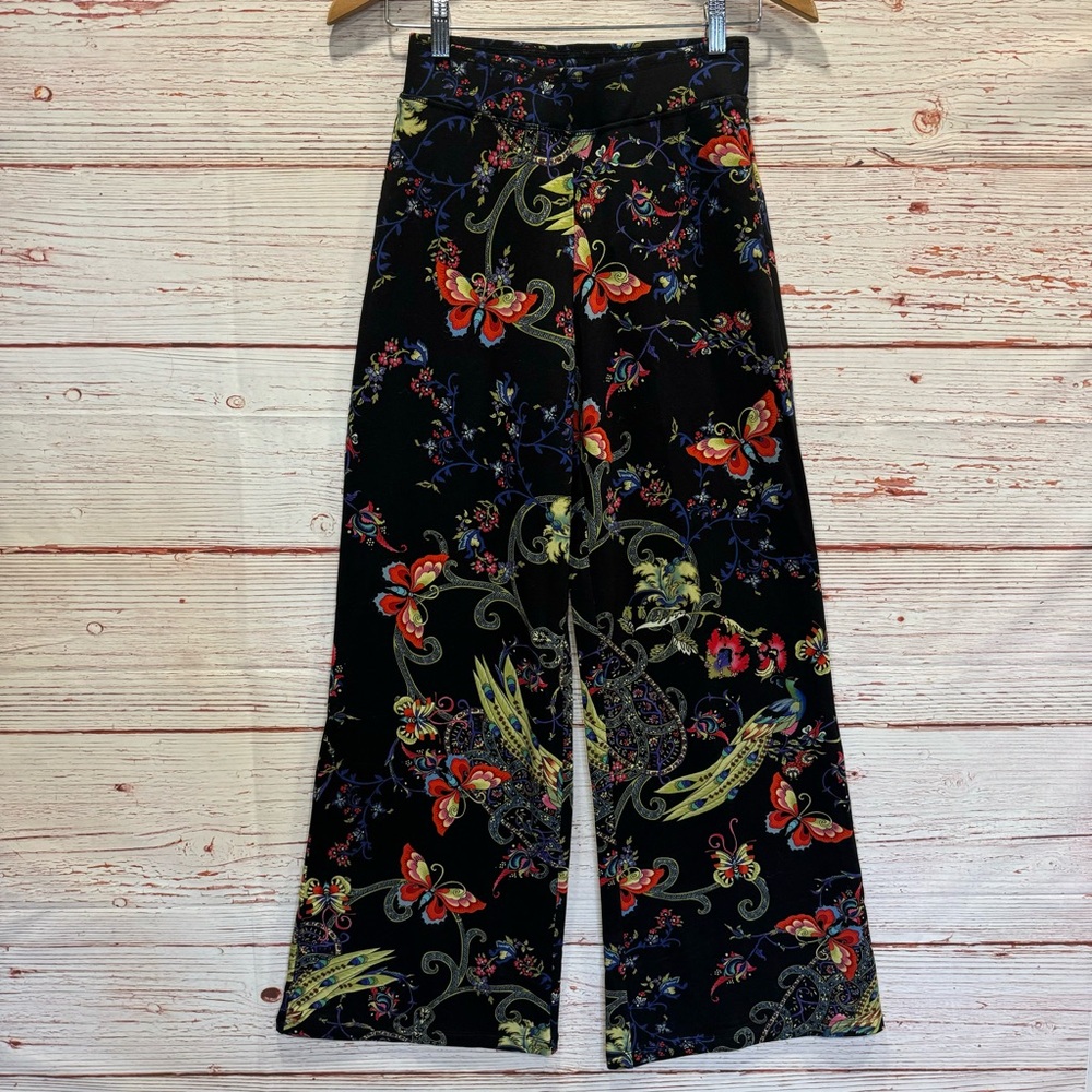 NWT Johnny Was Pottery Wide Leg Pant in Multi Butterfly Floral Print Sz XS - Picture 10 of 16